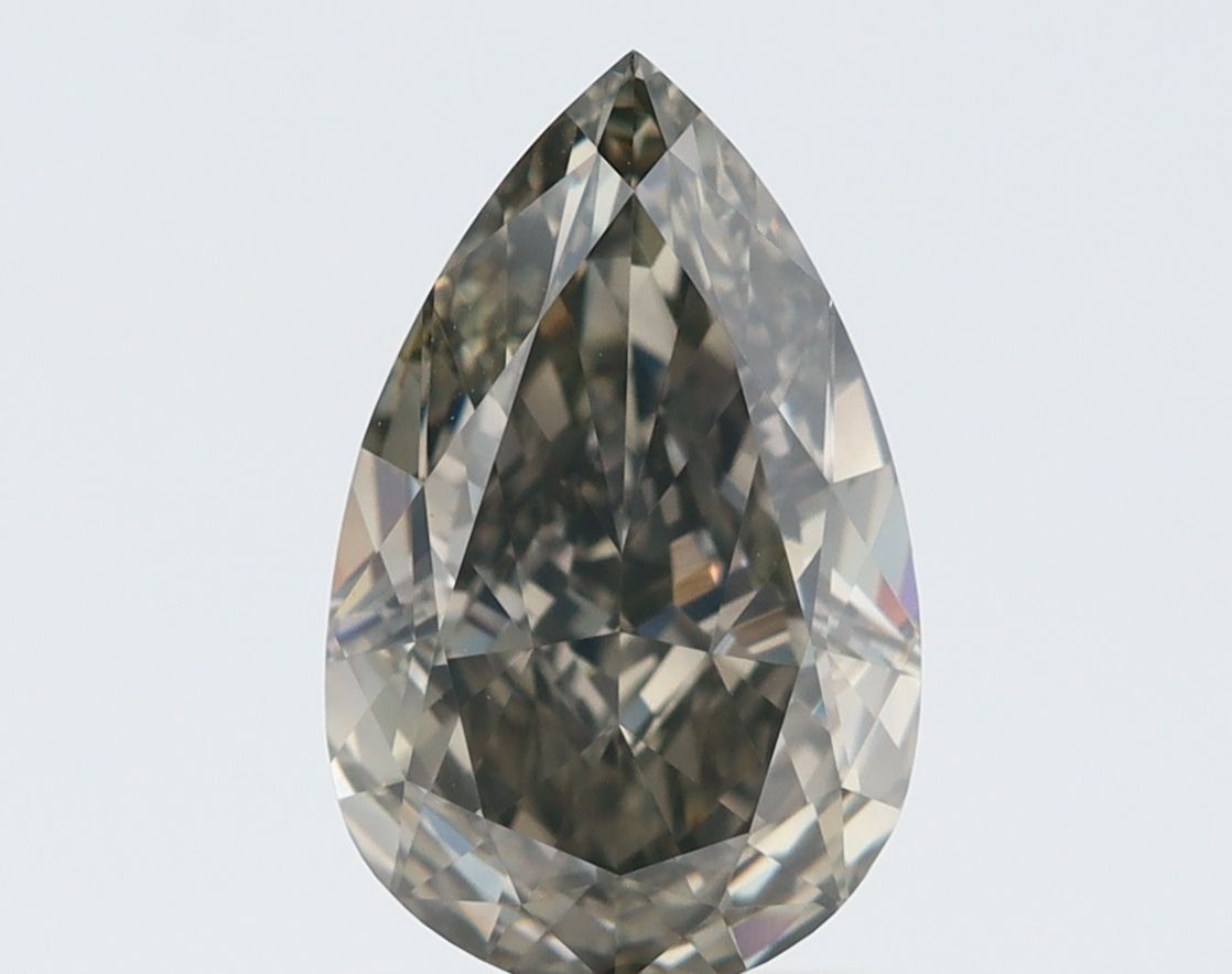 Pear Fancy Dark Greenish Gray Natural Diamond 2.29ct SI2 loose diamond