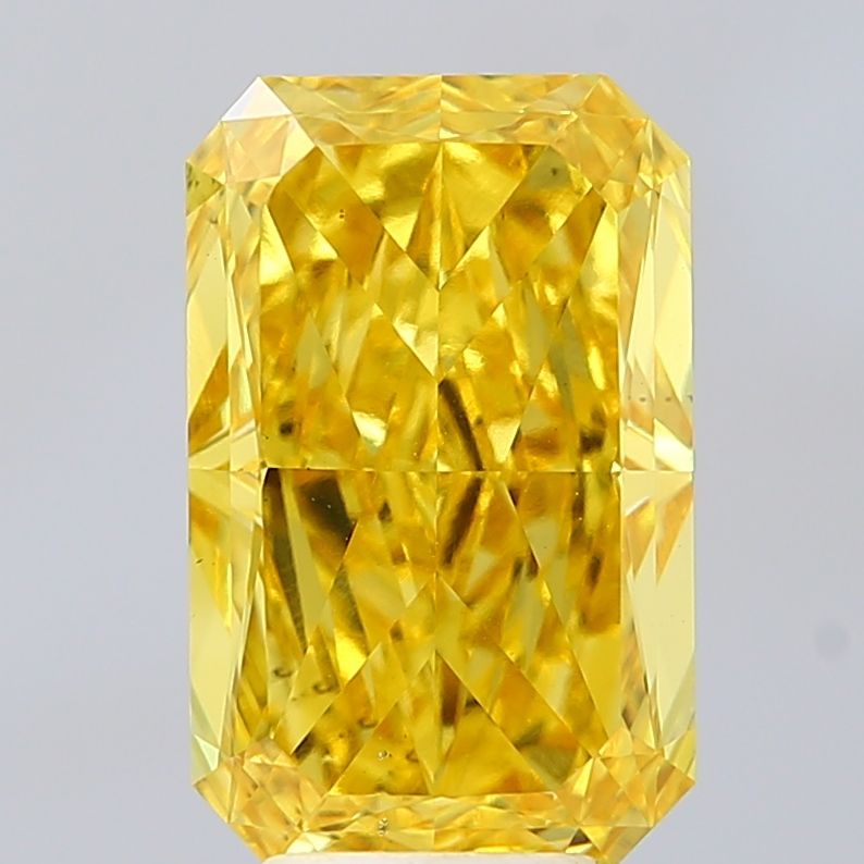 Radiant Fancy Vivid Yellow Lab-grown Diamond 5.17ct VS2 loose diamond