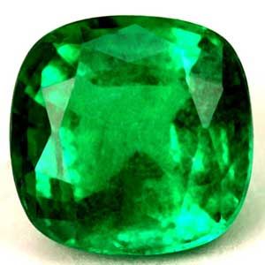 Cushion Green Emerald 1.17ct loose gemstone