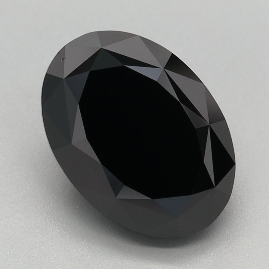 Oval Fancy Black Lab-grown Diamond 2.18ct loose diamond