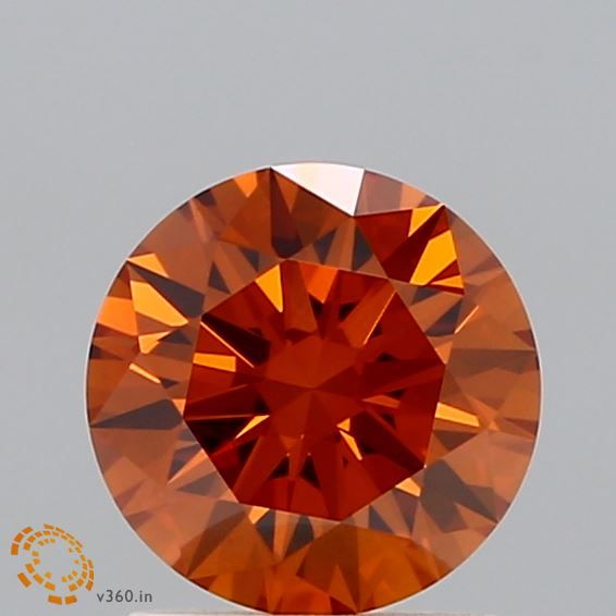 Round Fancy Deep Orange Lab-grown Diamond 1.03ct VVS2 loose diamond