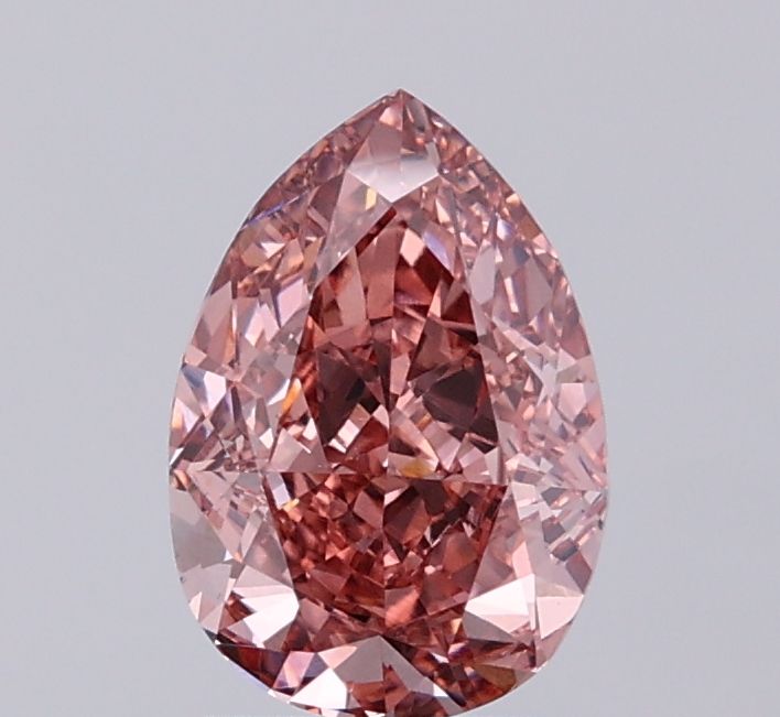 Pear Fancy Light Brown Lab-grown Diamond 1.92ct VS2 loose diamond