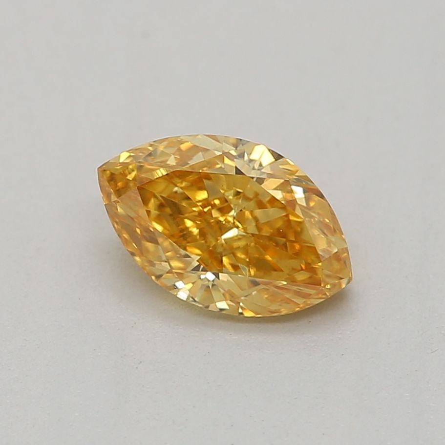 Marquise Fancy Intense Orange Yellow Natural Diamond 0.36ct VS2 loose diamond