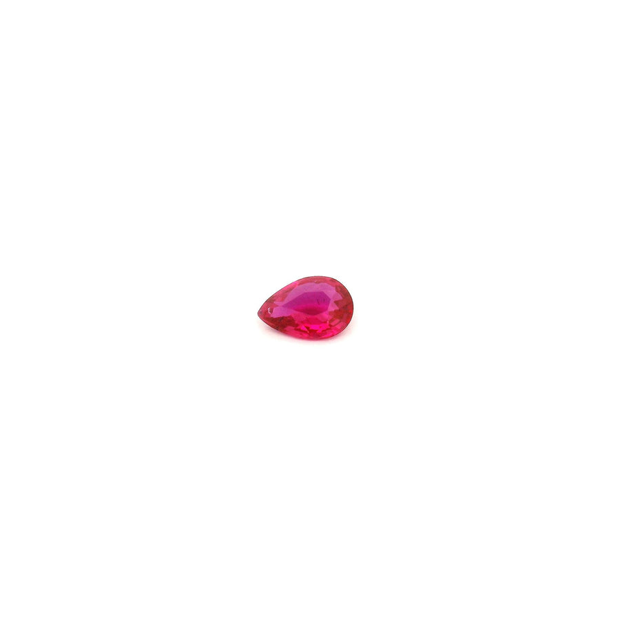 Pear Red Ruby 0.18ct loose gemstone