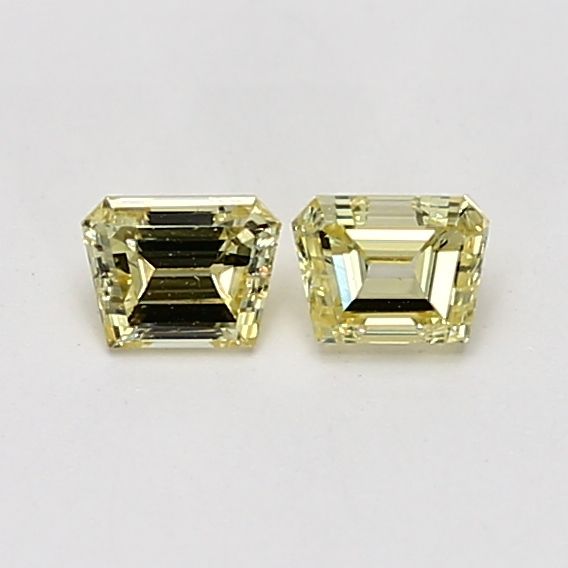 Tapered Baguette Fancy Yellow Natural Diamond 0.23ct VS2 loose diamond