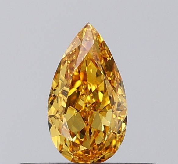 Pear Fancy Vivid Yellow Orange Natural Diamond 0.34ct VS2 loose diamond