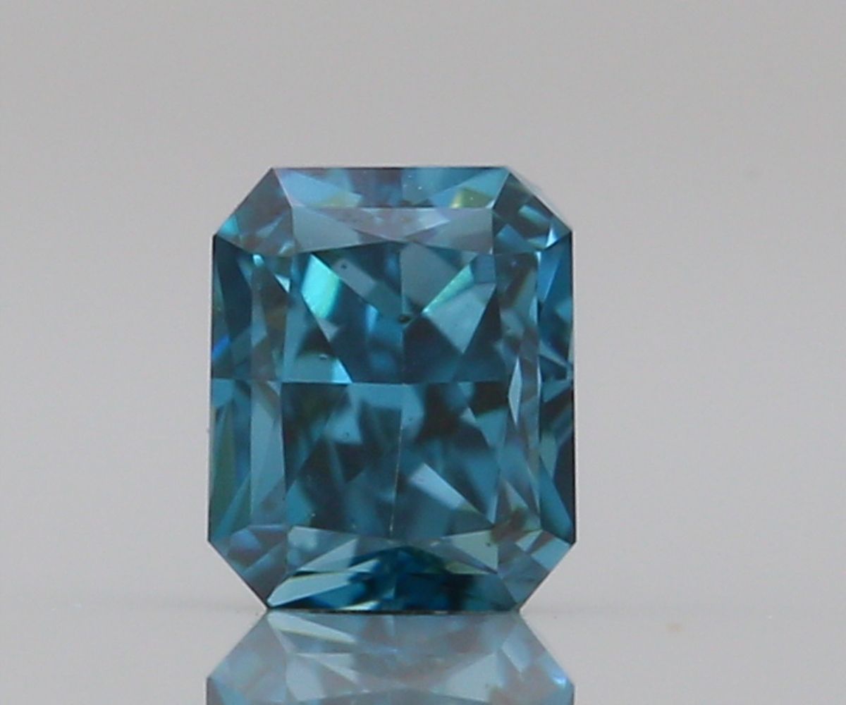 Radiant Fancy Deep Green Blue Natural Diamond 0.05ct loose diamond