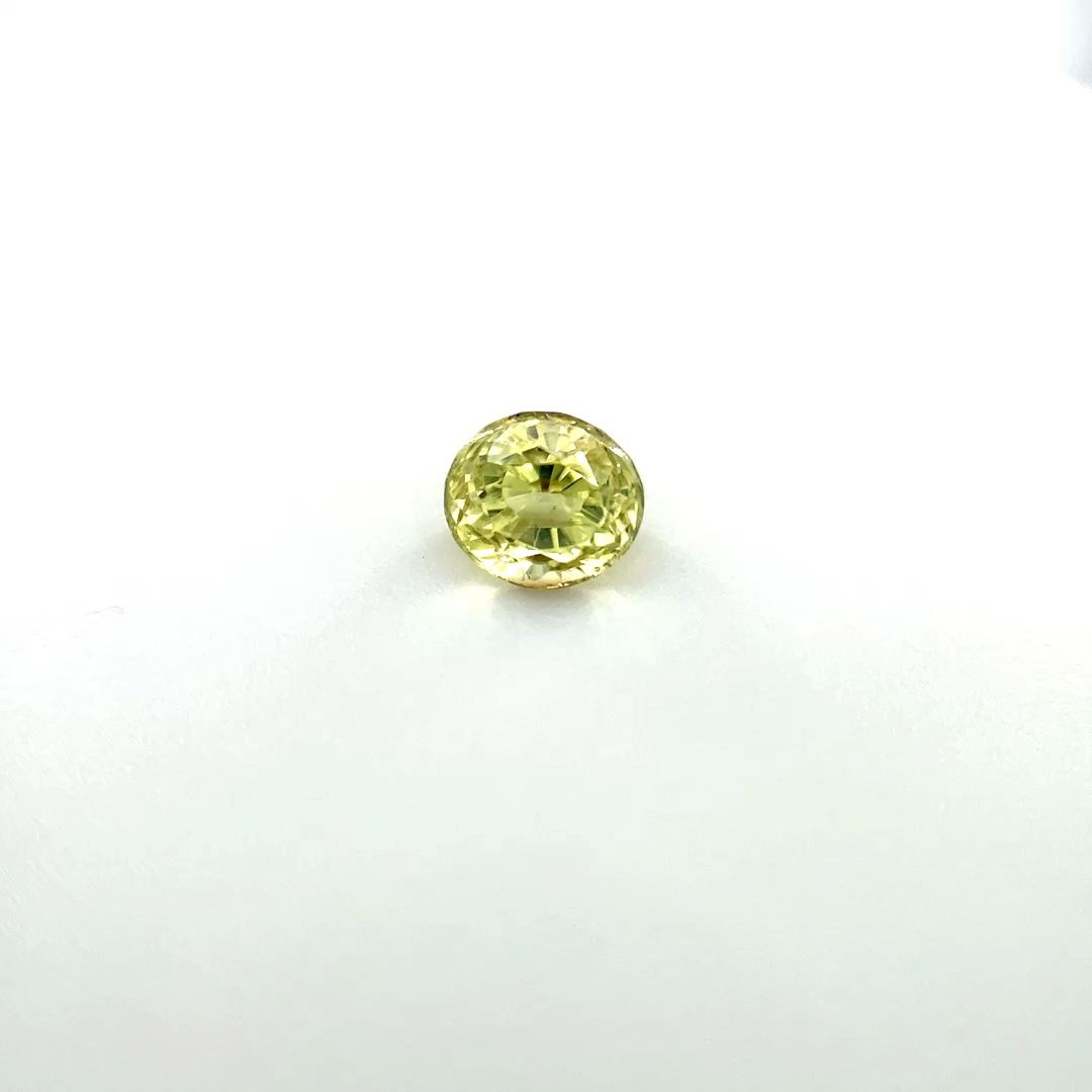 Oval Yellow Chrysoberyl 0.66ct loose gemstone