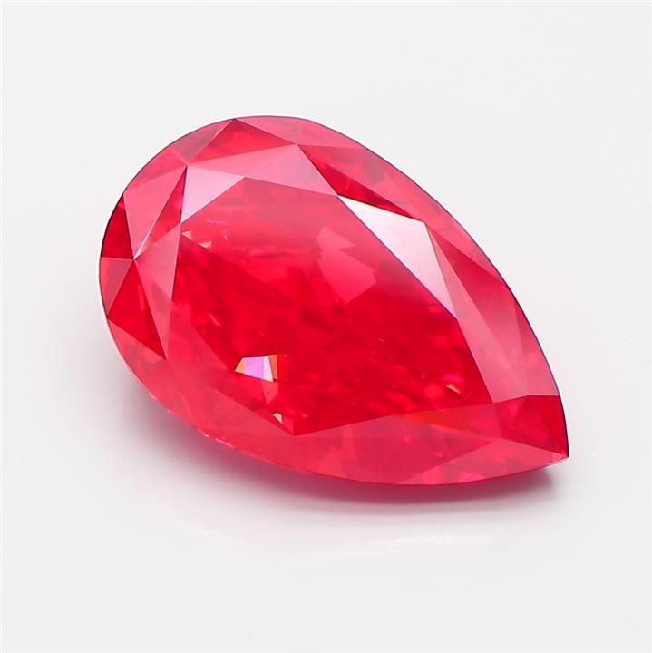 Pear Fancy Vivid Red Lab-grown Diamond 3.6ct VS2 loose diamond
