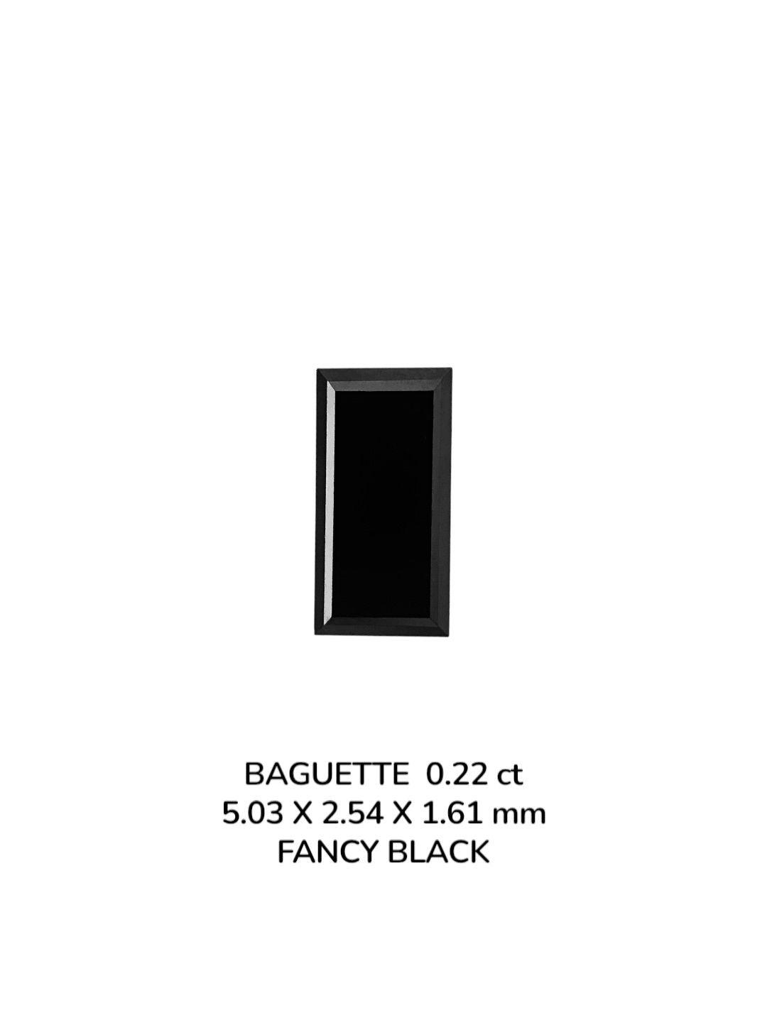 Baguette Fancy Black Natural Diamond 0.22ct VVS2 loose diamond