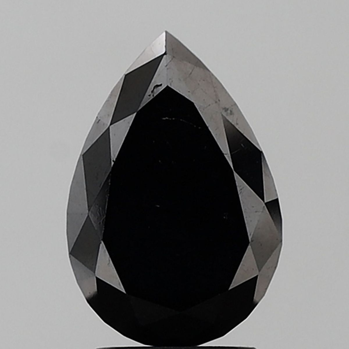 Pear Black Natural Diamond 3.42ct VS1 loose diamond