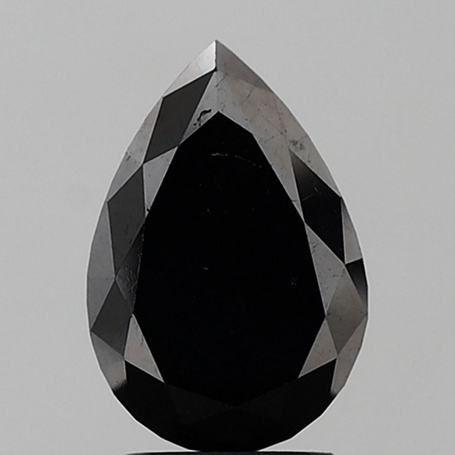 Pear Black Natural Diamond 3.42ct VS1 loose diamond
