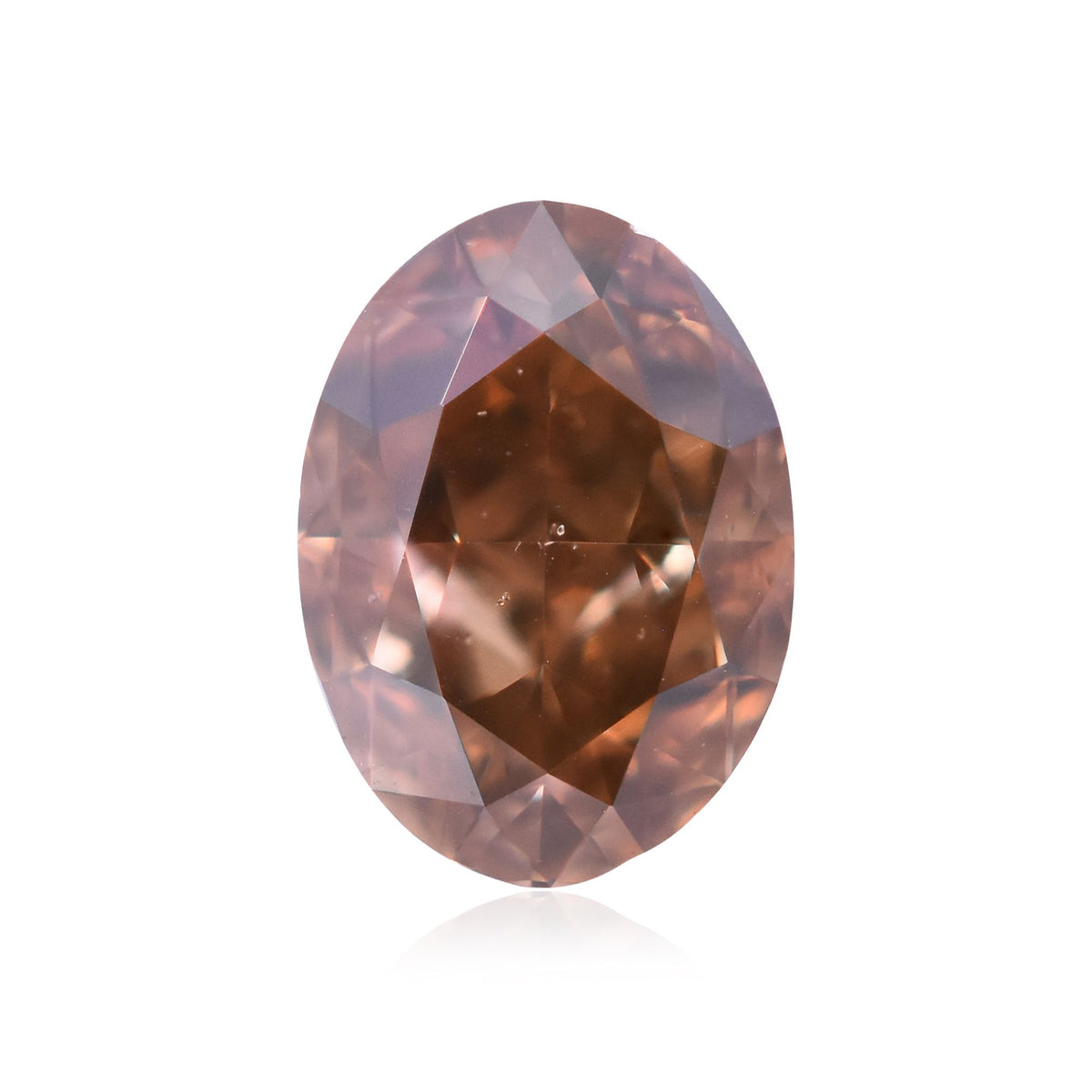 Oval Fancy Deep Brown Orange Natural Diamond 0.5ct VS2 loose diamond