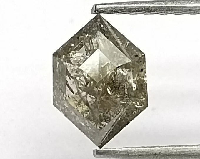 Hexagonal Salt And Pepper Natural Diamond 0.74ct I3 loose diamond