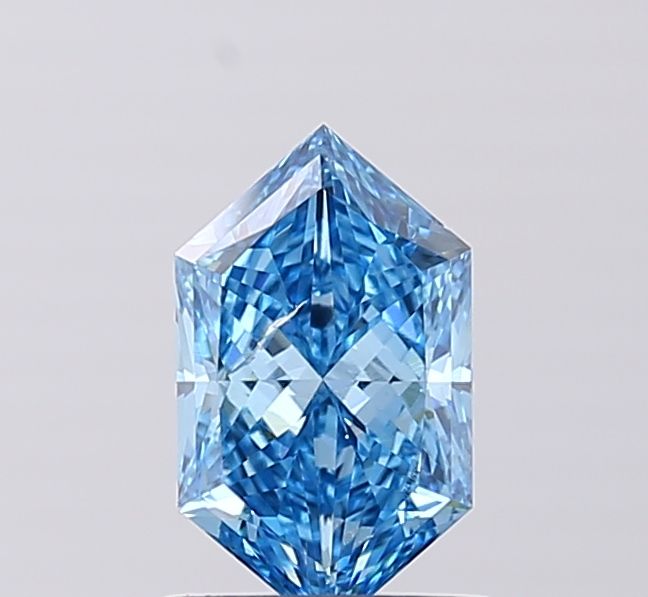 Hexagonal Fancy Vivid Blue Lab-grown Diamond 1ct SI1 loose diamond