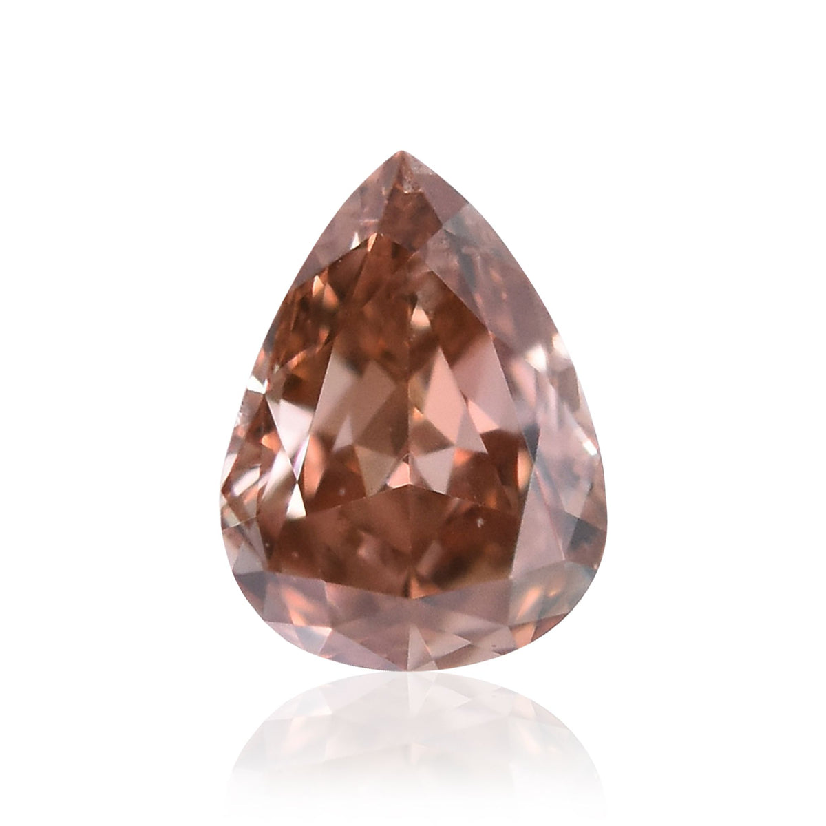 Pear Fancy Deep Brownish Orangey Pink Natural Diamond 0.2ct VS1 loose diamond