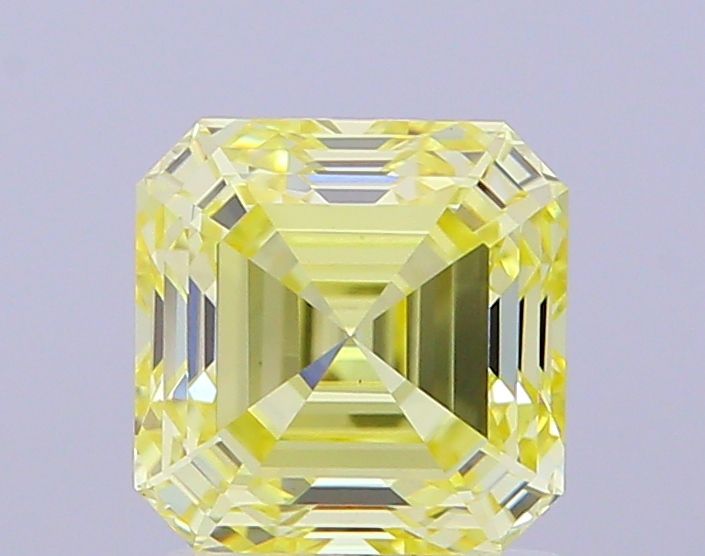 Asscher Fancy Intense Yellow Lab-grown Diamond 2.08ct VS1 loose diamond