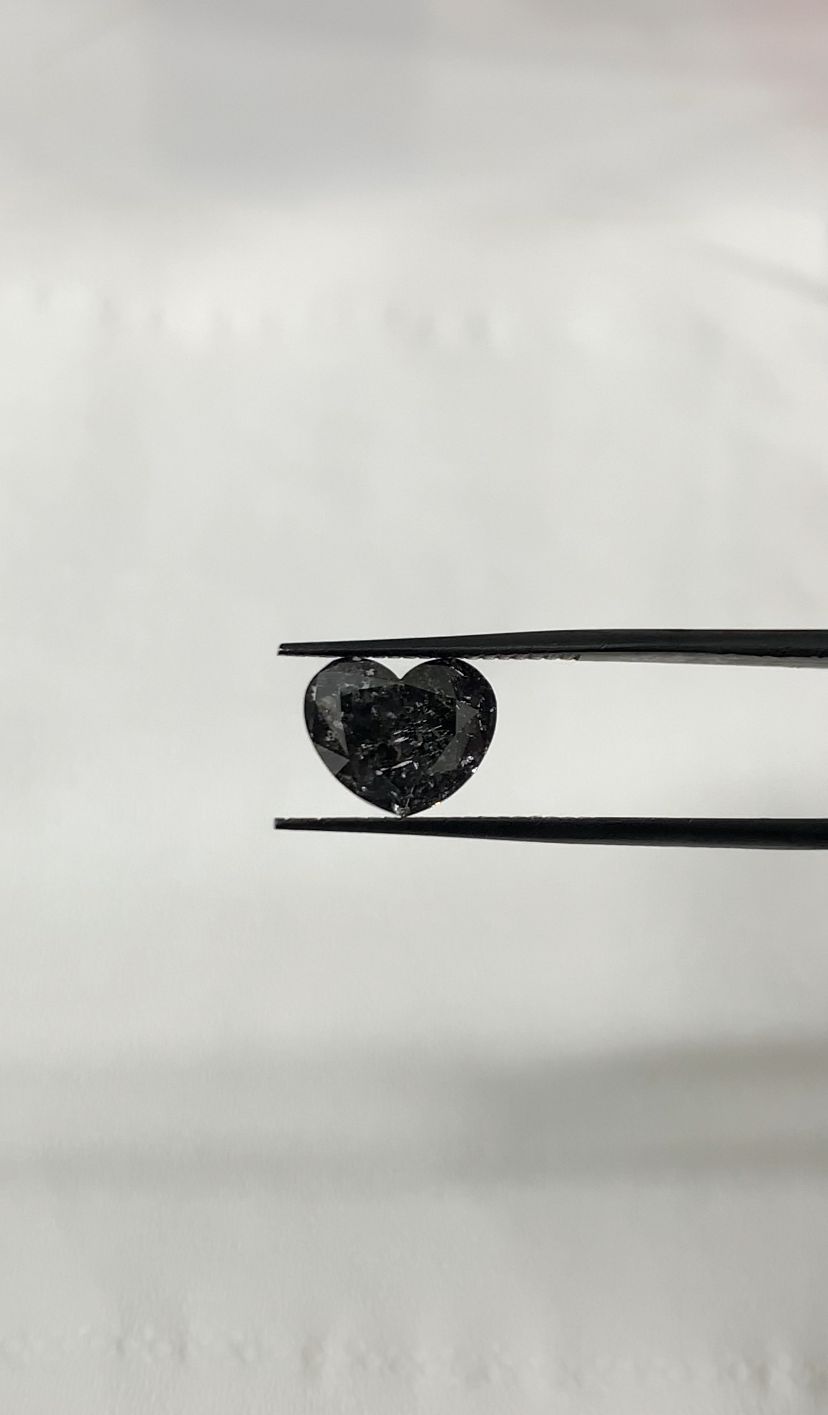 Heart Fancy Dark Gray Natural Diamond 3.12ct loose diamond