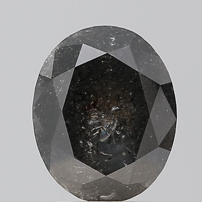 Oval Salt And Pepper Natural Diamond 2.06ct VVS2 loose diamond