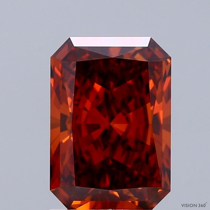 Radiant Fancy Vivid Orange Lab-grown Diamond 2.05ct VVS2 loose diamond