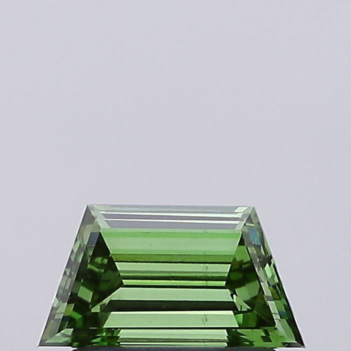 Trapezoid Fancy Vivid Green Lab-grown Diamond 0.4ct VS1 loose diamond