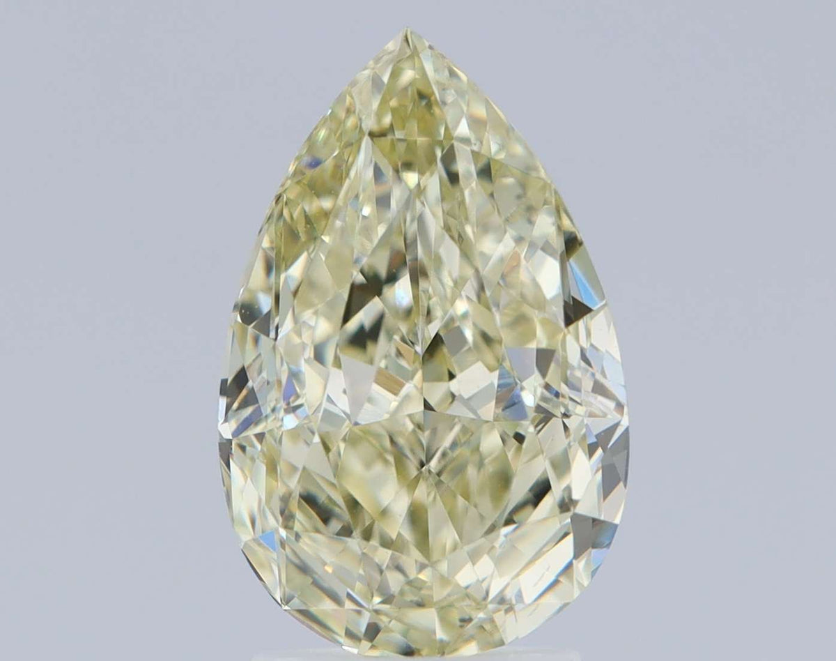 Pear Fancy Light Brownish Greenish Yellow Natural Diamond 3.01ct VS1 loose diamond