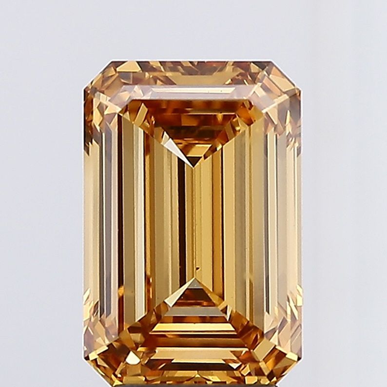 Emerald Champagne Lab-grown Diamond 5.02ct VS1 loose diamond