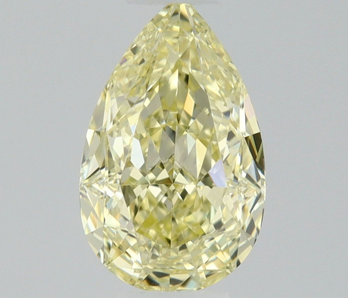 Pear Fancy Light Yellow Natural Diamond 0.34ct VVS2 loose diamond