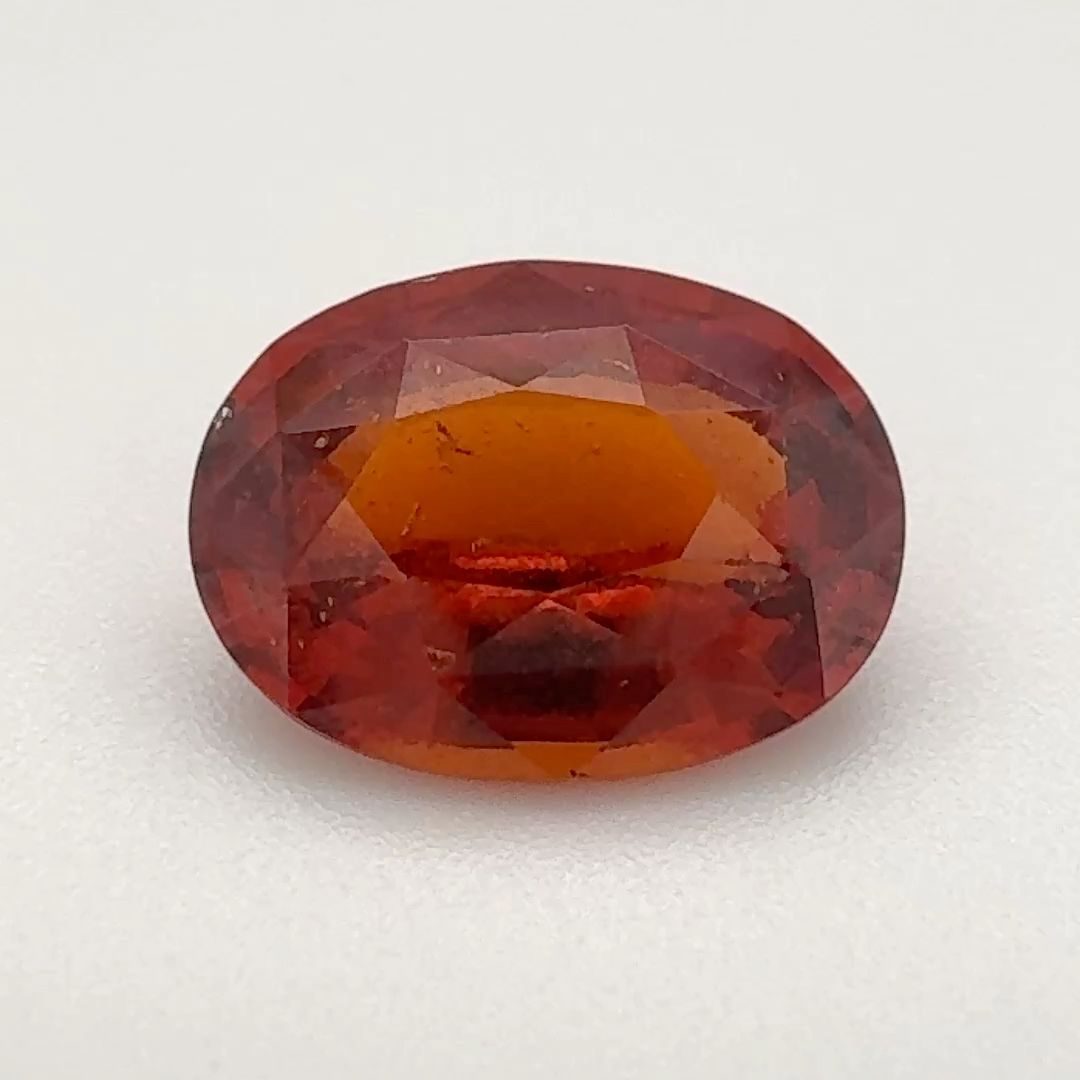 Oval Red Garnet 3.185ct loose gemstone