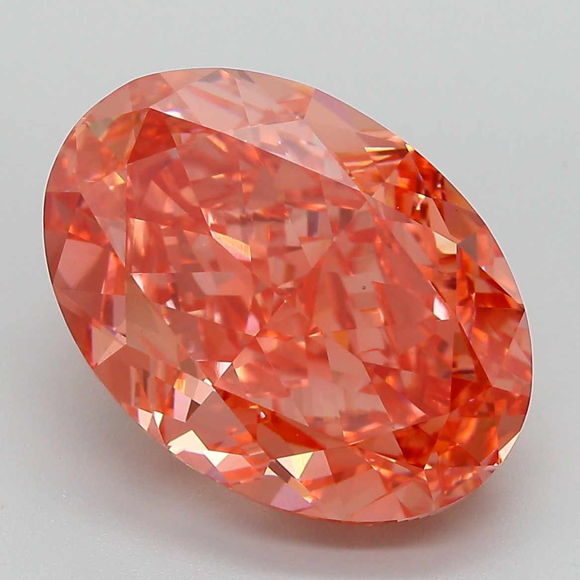 Oval Fancy Vivid Red Lab-grown Diamond 10.01ct VS1 loose diamond