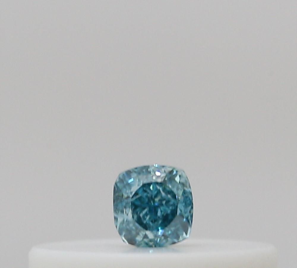 Cushion Fancy Intense Green Blue Natural Diamond 0.05ct loose diamond