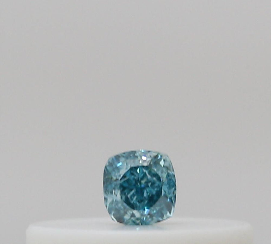 Cushion Fancy Intense Green Blue Natural Diamond 0.05ct loose diamond