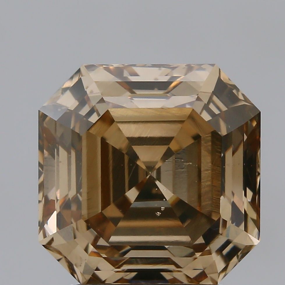 Square Emerald Fancy Yellowish Brown Natural Diamond 2.71ct SI1 loose diamond