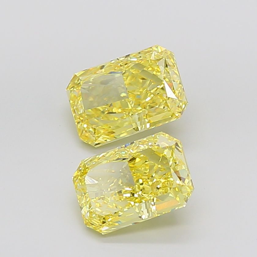 Radiant Fancy Intense Yellow Lab-grown Diamond 2.07ct VS1 loose diamond