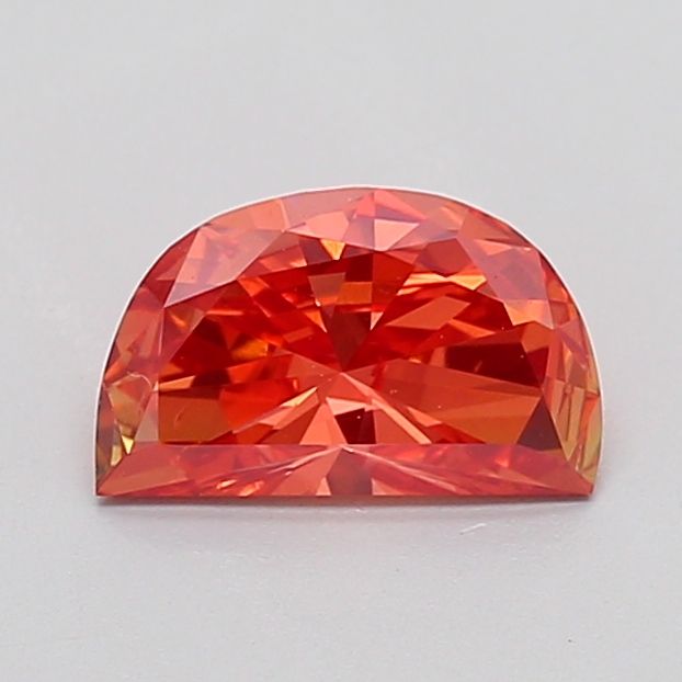 Half Moon Fancy Vivid Pinkish Orange Lab-grown Diamond 0.72ct VS2 loose diamond
