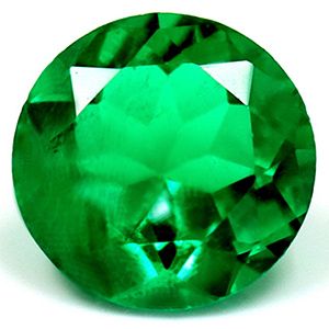 Round Green Emerald 0.57ct loose gemstone