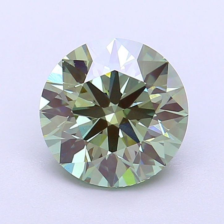 Round Fancy Vivid Green Lab-grown Diamond 2.17ct VS1 loose diamond