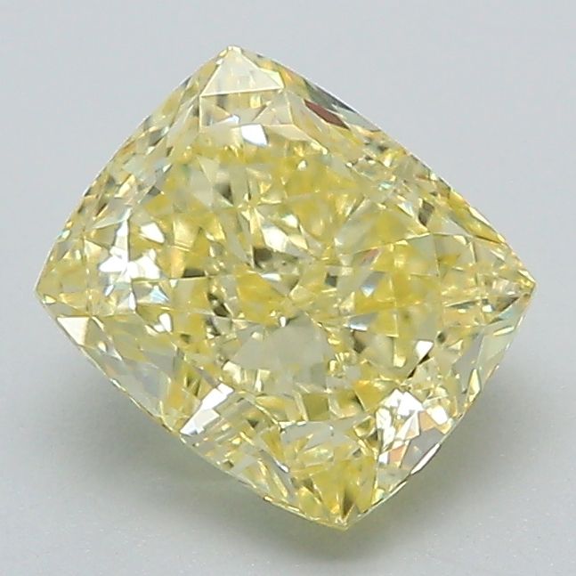 Cushion Fancy Intense Yellow Lab-grown Diamond 1.68ct VVS2 loose diamond