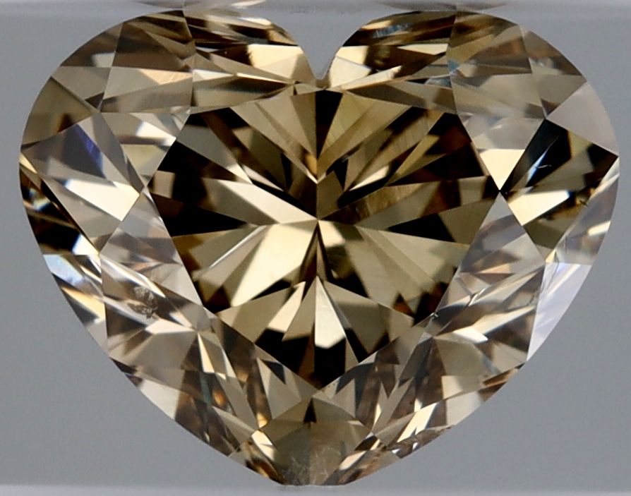 Heart Fancy Yellow Brown Natural Diamond 1.01ct SI2 loose diamond