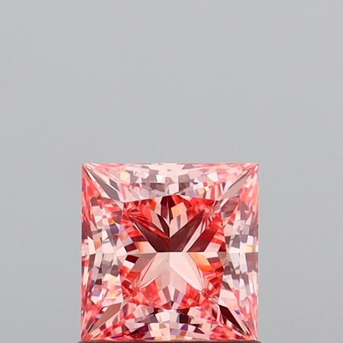 Princess Fancy Vivid Pink Lab-grown Diamond 1.06ct VS1 loose diamond