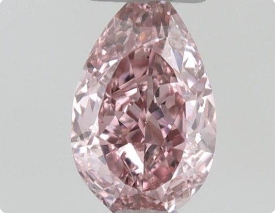 Pear Fancy Intense Pink Natural Diamond 0.1ct loose diamond