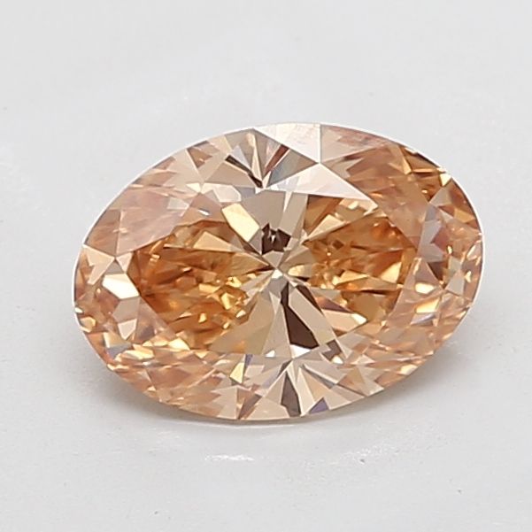 Oval Champagne Lab-grown Diamond 2.36ct VS1 loose diamond
