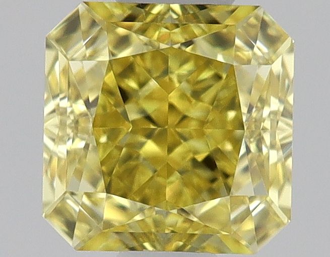 Square Radiant Fancy Vivid Yellow Natural Diamond 0.51ct IF loose diamond