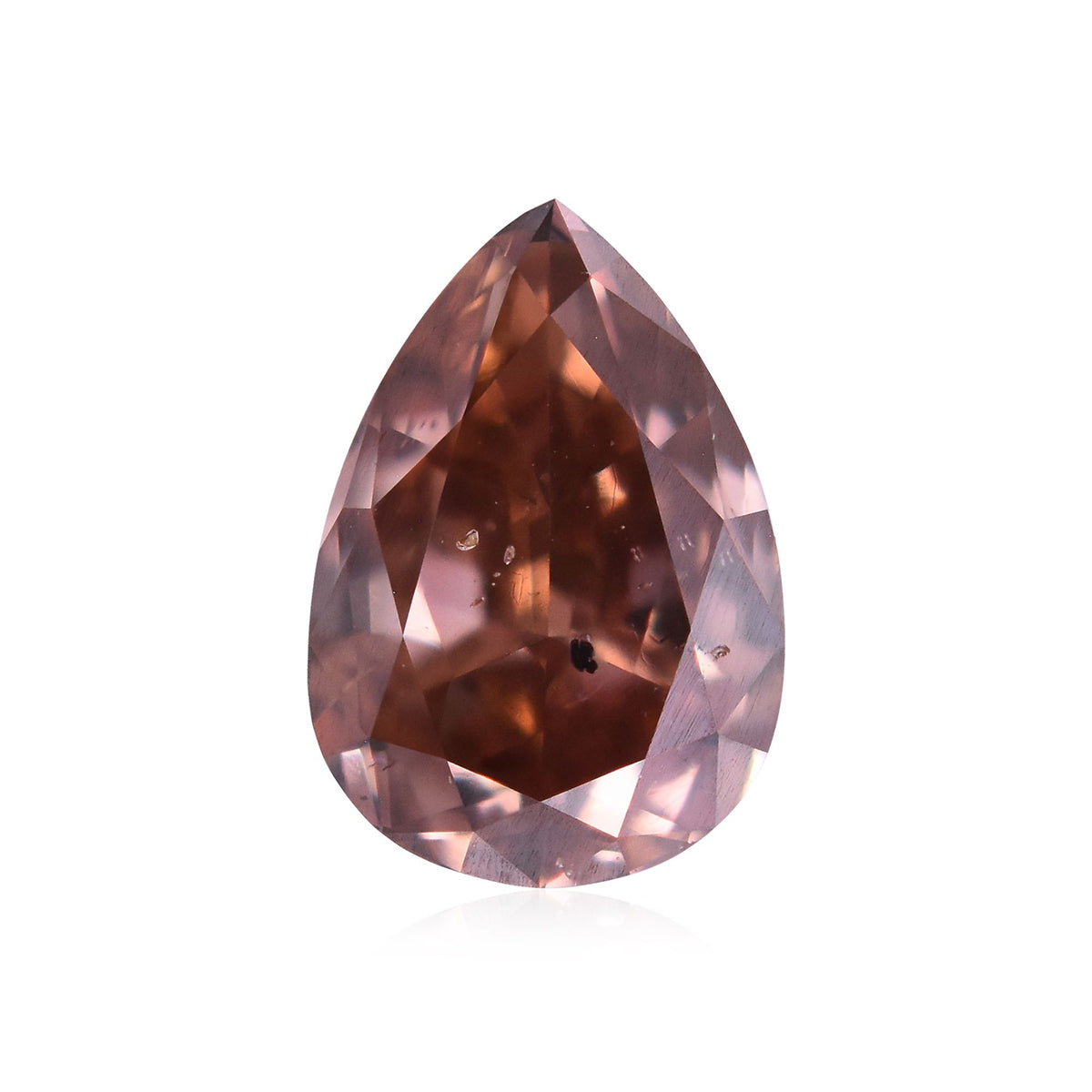 Pear Fancy Deep Brown Pink Natural Diamond 0.4ct SI2 loose diamond