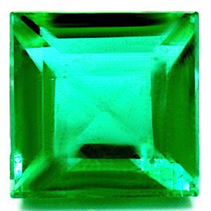 Square Green Emerald 0.74ct loose gemstone