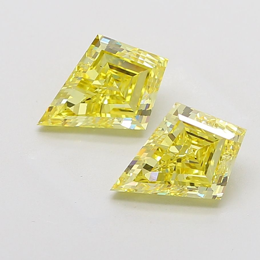 Kite Fancy Vivid Yellow Lab-grown Diamond 2.67ct VS1 loose diamond