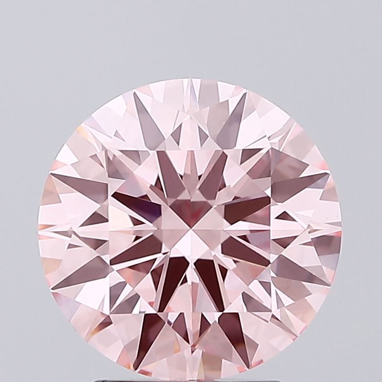 Round Fancy Intense Pink Lab-grown Diamond 3ct VVS2 loose diamond