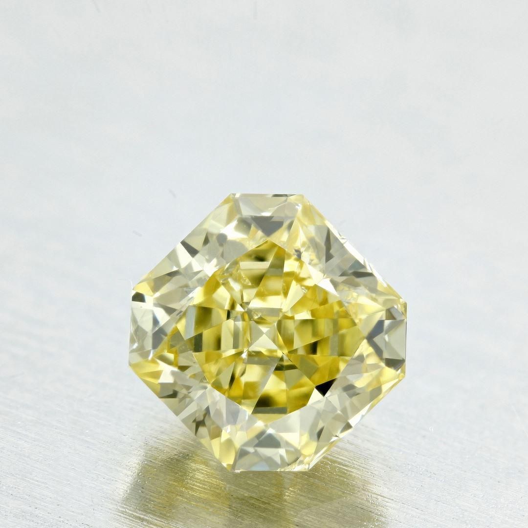 Radiant Fancy Intense Yellow Natural Diamond 0.72ct SI1 loose diamond