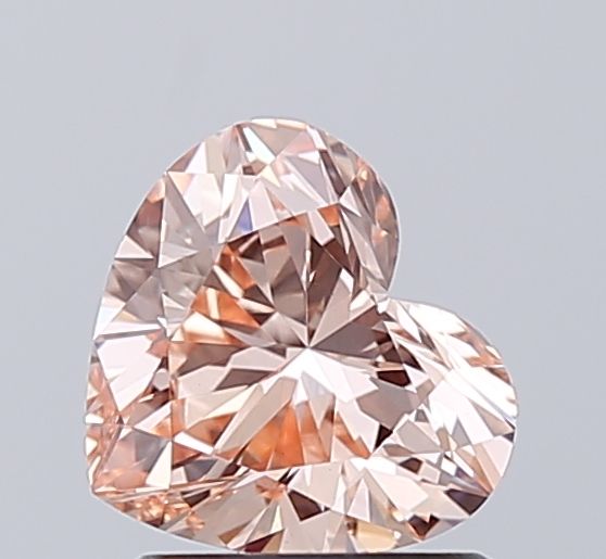 Heart Fancy Orange Lab-grown Diamond 1.1ct VS1 loose diamond