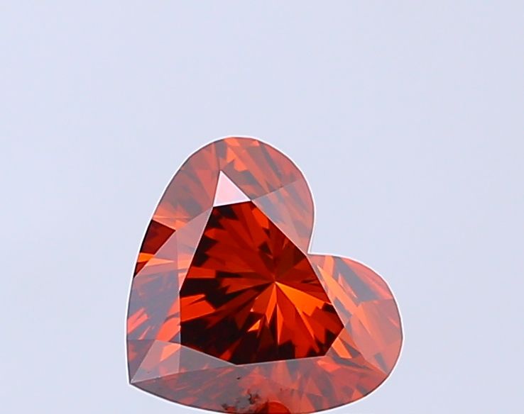 Heart Fancy Vivid Brownish Orange Lab-grown Diamond 1.27ct VS1 loose diamond